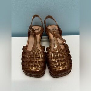 MINI MELISSA BR 30 Little Girls Vixen Possession II Jelly Sandals Brown Size 2